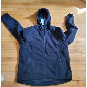 MAGCOMSEN Mens Tactical Fleece Jacket Black Full Zip Hooded Outdoor Coat 2XL NWT